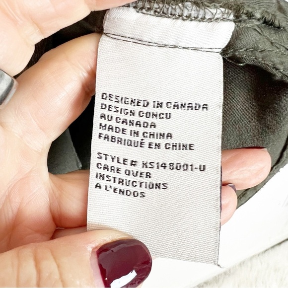 KERSH OLIVE GREEN ZIP SNAP FRONT UTILITY JACKET WOMENS SZ MEDIUM - Picture 6 of 6